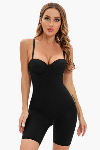 Full Body Shaper with Built-In Bra, Tummy Control & Thigh Slimmer