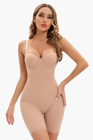 Full Body Shaper with Built-In Bra, Tummy Control & Thigh Slimmer