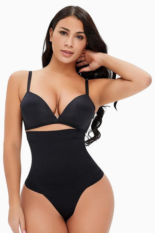 High Waisted Thong Panty Shapewear, Seamless Tummy Control Underwear