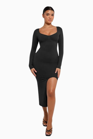 Long Sleeve Shapewear Maxi Dress