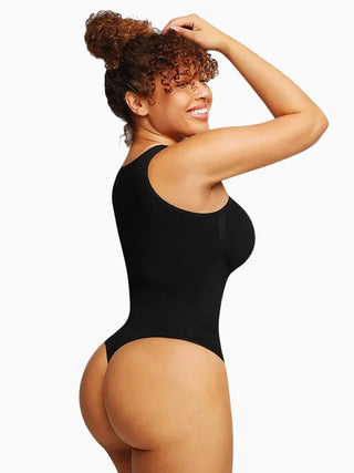 Sleeveless Shaping Bodysuit, Seamless Tummy Control Shapewear Top