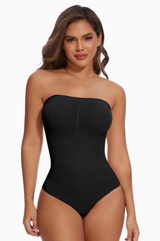 Strapless Bodysuit Shapewear Thong, Seamless Tummy Control