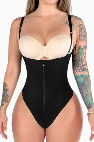 Tummy Control Zip Up Thong Shaper