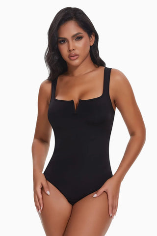 V-Neck Shapewear Bodysuit | Tummy Control Stretch Thong Bodysuit