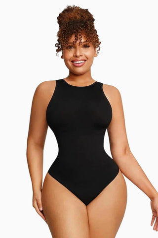 Sleeveless Shaping Bodysuit, Seamless Tummy Control Shapewear Top