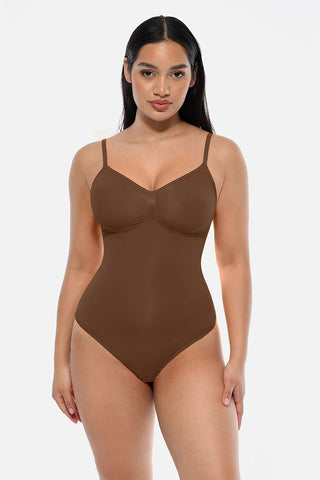 Snatched Thong Bodysuit Shapewear, Tummy Control & Bust Support