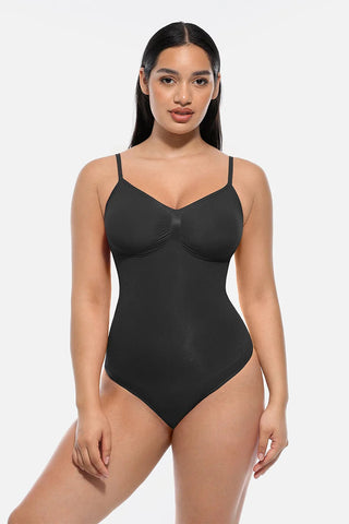 Snatched Thong Bodysuit Shapewear, Tummy Control & Bust Support